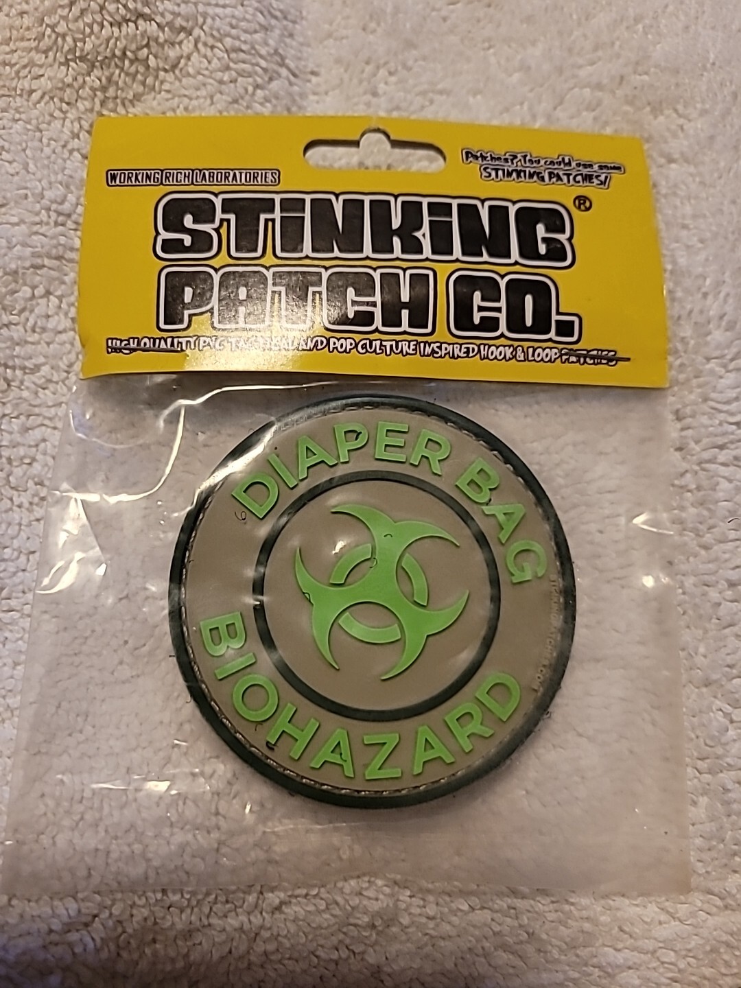 Tactical Diaper Bag Biohazard PVC Tactical Hook and Loop Patch | Morale Patch-image