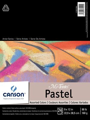 Canson Artist Series Mi-Teintes Pastel Paper, Assorted Colors, Foldover Pad, ...
