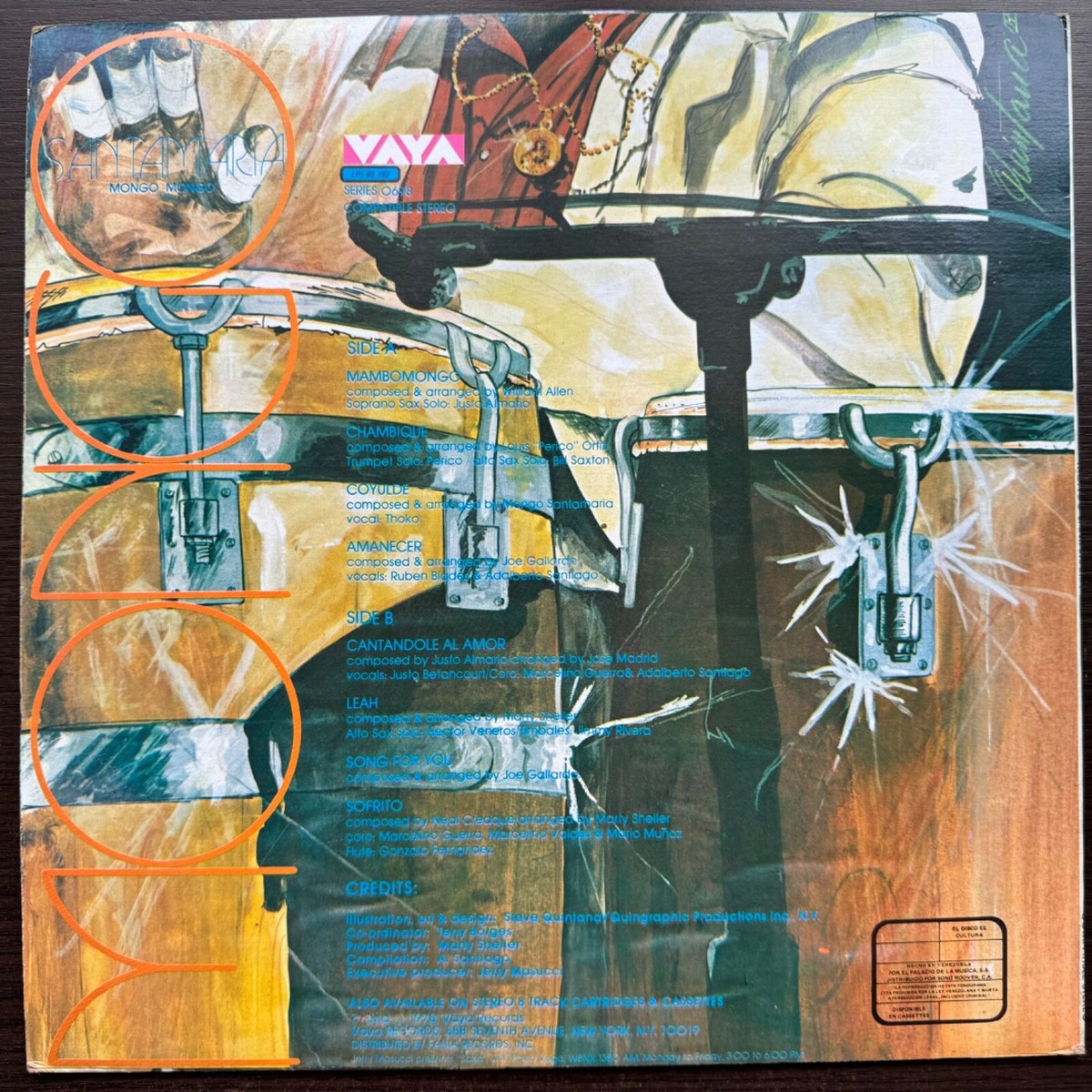 Mongo Santamaria Mongomania US盤 MONGO SANTAMARIA MONGOMANIA ORIGINAL 1967 LP COLUMBIA CS 9412