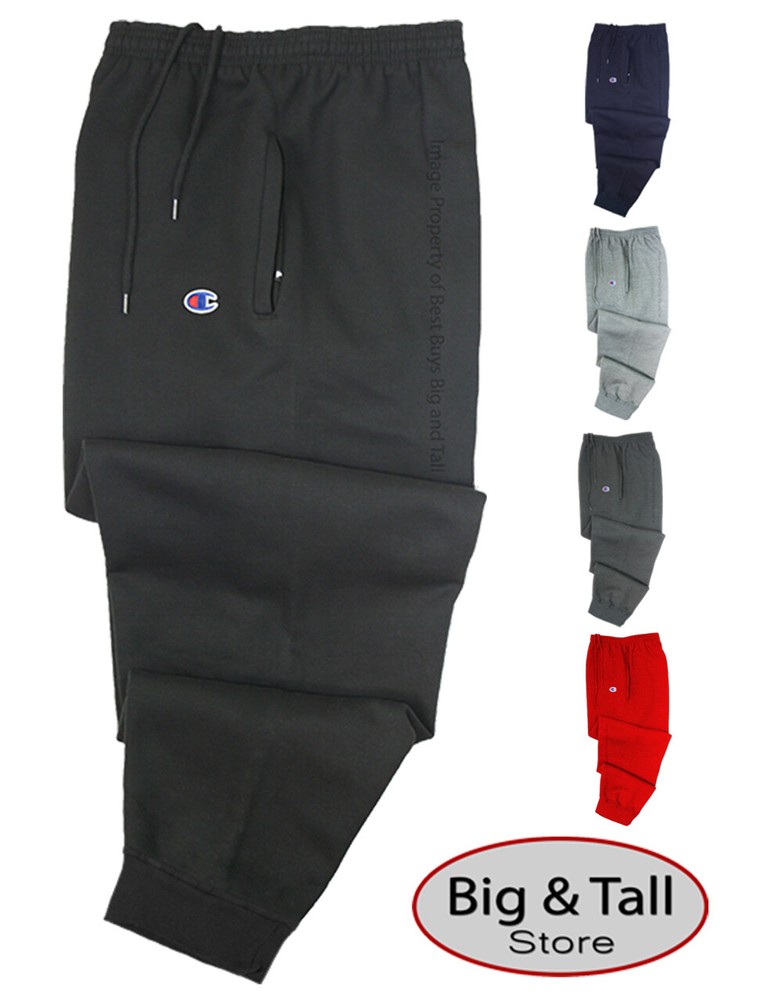 Big Men's Authentic Champion Fleece Joggers Sweat Pants 3XL - 6XL Midweight