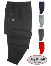 Big Men's Authentic Champion Fleece Joggers Sweat Pants 3XL - 6XL Midweight