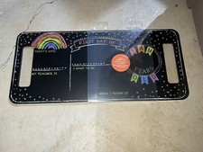First and Last Day of School Reusable Wooden Chalkboard NEW 8  X 18  Rainbow
