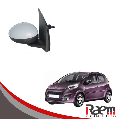 Specchio Retrovisore Completo DESTRO MECCANICO AYGO / 107 / C1 05-14 Compatibile - Imagen 4 de 6