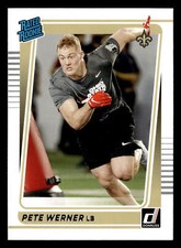 Pete Werner 2021 Donruss RATED ROOKIE #322 New Orleans Saints FOOTBALL RC