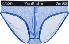 Men's Mesh Bikini Briefs Low Rise Underwear with Bulge Pouch M L XL 2XL 3XL