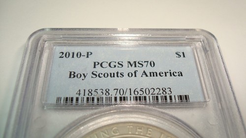 2010 P PCGS MS 70 UNITED STATES MINT BOY SCOUTS OF AMERICA SILVER DOLLAR COIN - Picture 2 of 6