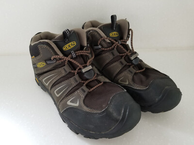 KEEN Men's Hiking Boots Waterproof Brown/Black Size 6 Men's or Teen/Youth