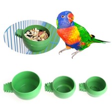 Bird Mini Plastic Feeder Parrot Small Food Water Bowl Cage Sand Cup Feedin 1 Pcs
