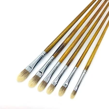 XDT#631 Filbert Style Paint Painting Brushes Pure White Squirrel Hair