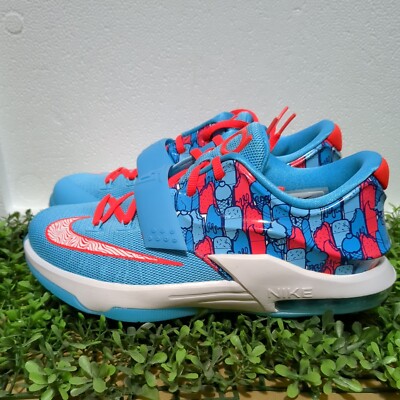 Nike KD VII GS 669942-401 Unisex Kid Blue/White Basketball