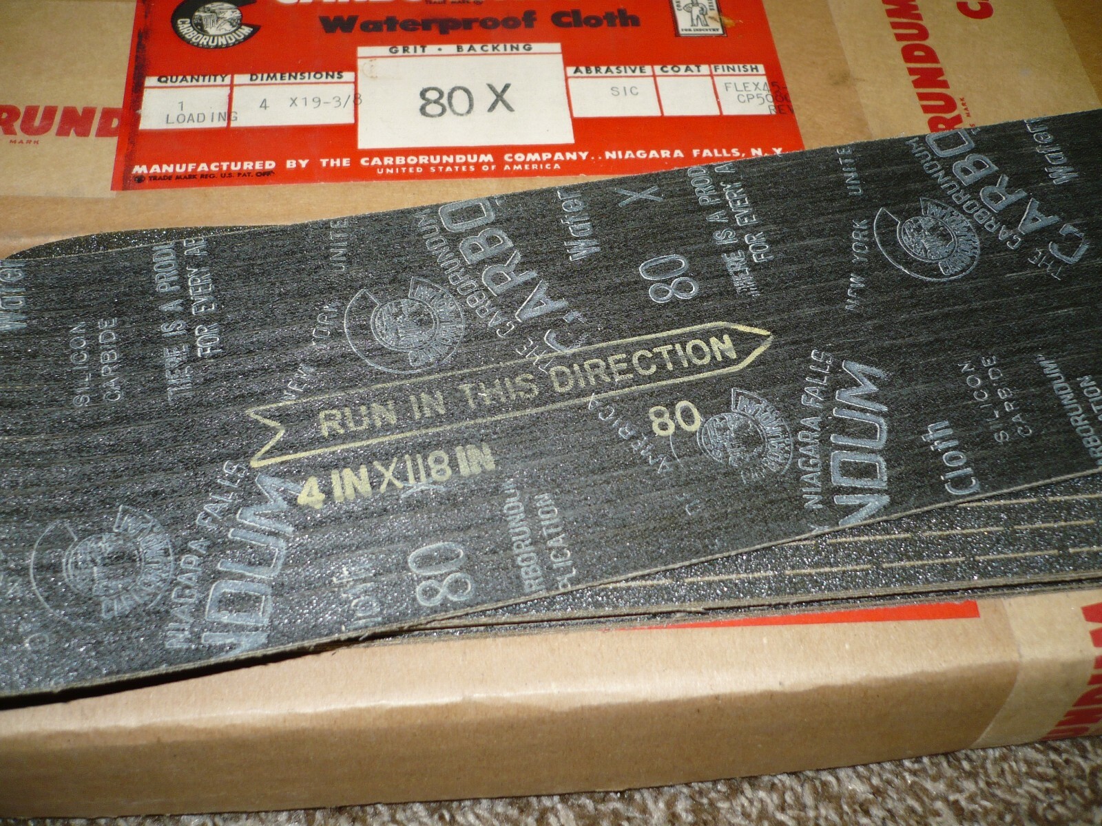Vtg 1950s 4 Boxes CARBORUNDUM Waterproof Cloth Abrasive Sandpaper NOS eBay