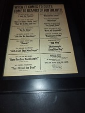 RCA Victor Records Rare Original 1950 Duets Promo Poster Ad Framed!