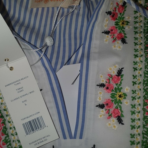 embroidered beach tunic tory burch