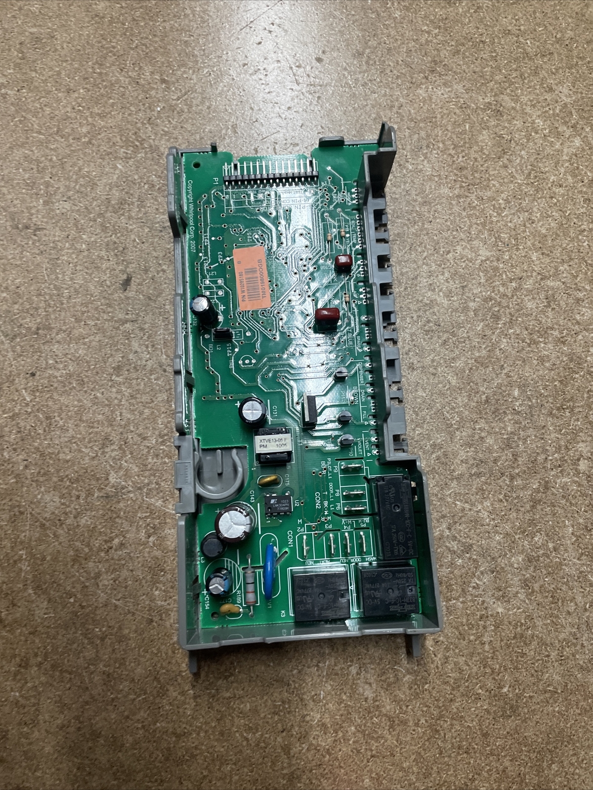 WHIRLPOOL DISHWASHER CONTROL BOARD PART W10285180 REV KM1582 eBay