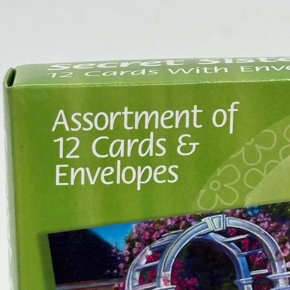 Conjunto premium de 24 cartões e envelopes secretos para irmãs versículo bíblico arte vintage de jardim - Imagem 4 de 4
