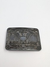 NRA Leadership Award 1983 Eagle Guns Nat Rifle Association Members Belt Buckle