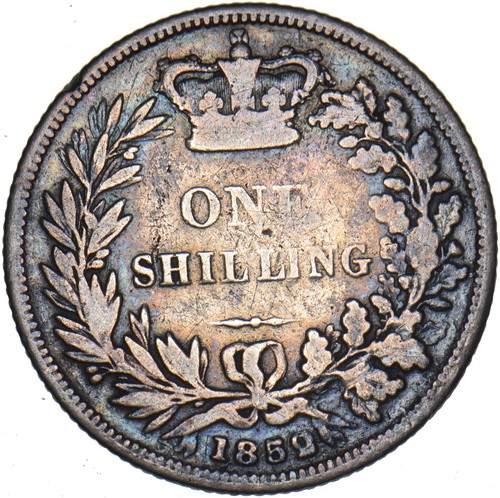 1852 Shilling - Victoria British Silver Coin - Bild 2 von 2