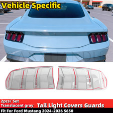 2Pcs/Set Gray Rear Tail Light Covers Trim Fit For Ford Mustang 2024-2026