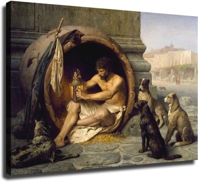 Diogenes by Jean-Léon Gérôme Canvas Poster print Picture Wall Art Aesthetics