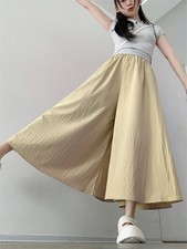 2025 Spring Elegant High Waist Slimming Skirt Solid Color Summer College Style C