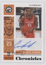 2021 Panini Chronicles Draft Picks Rookie Signatures Black Aamir Simms Auto 8em