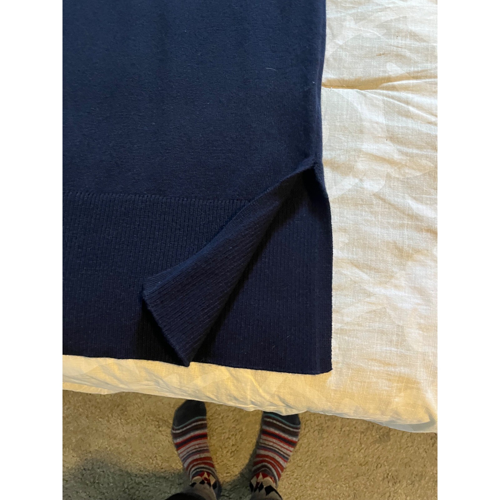 NWT Boden Harriet Navy Pink Green Knit Midi Dress Belted Polo Collar US 12