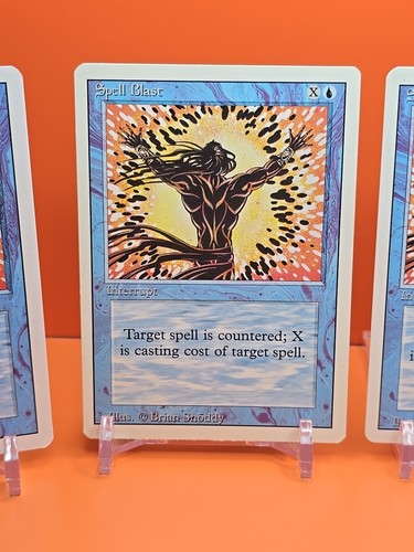 🔵🔵🔵 (4) 1994 MAGIC The Gathering SPELL BLAST REVISED 3RD EDITION PLAYED🔵🔵🔵 - Picture 3 of 10