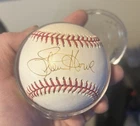 STEVE HOWE Autograph Baseball 1980 NL R.O.Y. 1981 WSC, 1982 AS.  PSA#V82546