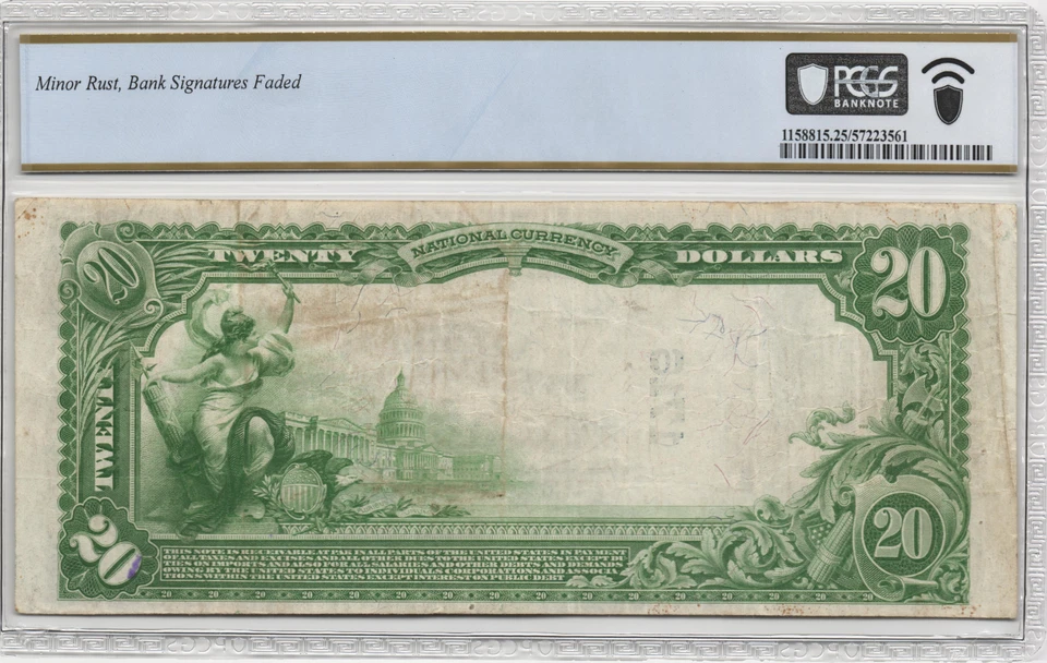 1902 Alexandria Virginia $20 National Banknote Charter 1716 PCGS VF 25 Comment - Image 2 of 2
