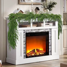 9FT Norfolk Pine Garland Christmas Dense Winter Pine Garland Green Artificial...