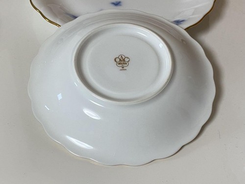 Rare Okura Touen Violet Porcelain Cup & Saucer + Cake Plate Set of 3 from Japan - Picture 15 of 24