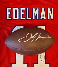 JULIAN EDELMAN NEW ENGLAND PATRIOTS hand Signed autographed football W/COA
