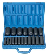Grey Pneumatic 1319D 1/2'' Drive Deep Length Impact Socket Set - 19 Piece