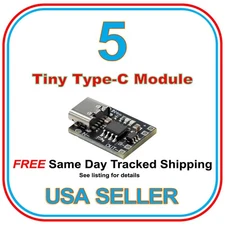 Smallest USB Type C Lithium Battery Charging Module & Protection 3.7V 4.2V