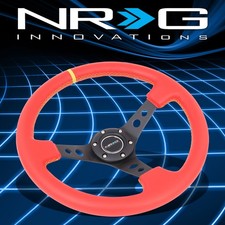 Nrg Performance 35cm Red Leathercenter Mark 3deep Steering Wheel St-006rr-ys-y