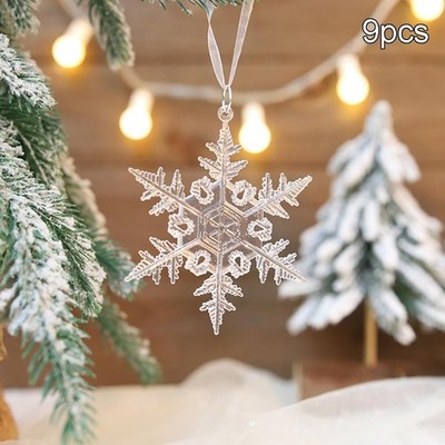 Skurrile Acryl Schneeflocke Dekorationen für Weihnachtsbäume und Fensterakzent