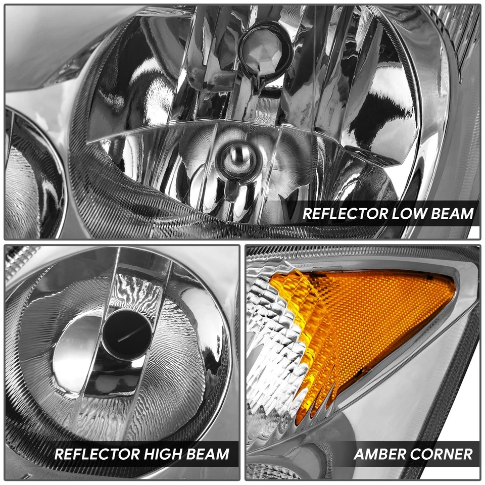 Fit 07-13 Dodge Mercedes Benz Freightliner Sprinter OE Chrome Amber Headlight - Image 3 of 4