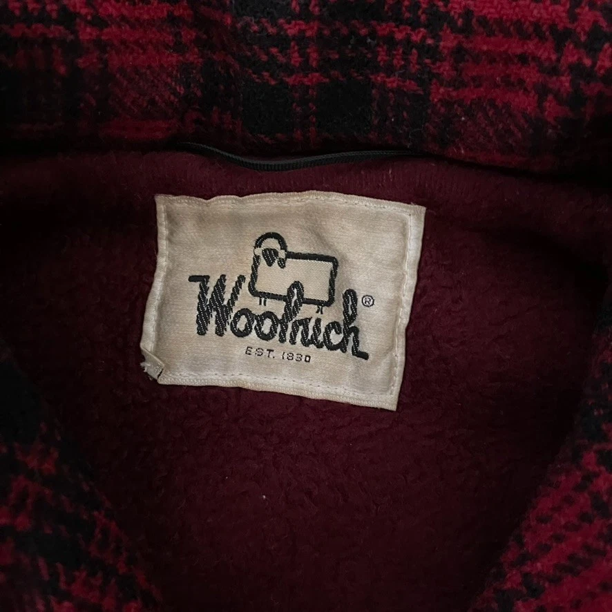 Jaqueta Feminina Curta Vintage Woolrich Buffalo Xadrez Caça Mackinaw Tamanho P - Imagem 3 de 4