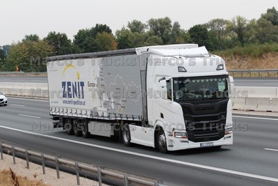 LKW Foto Scania Planensattelzug Polen weiß ZENIT Europe #k9bd