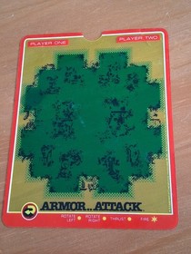 Armor Attack - Vintage Vectrex Game Cartridge - 1982 Video Game with Overlay
