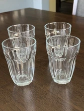 Vintage Pasabahce Palaks  5 oz juice clear Glasses, Picardie style Set Of 4