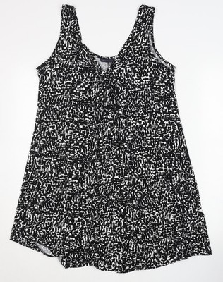 Marks and Spencer Damen Schwarz Geometrisches Kleid Größe 12