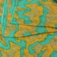 Sanskriti Vintage Sarees Multicolor Pure Silk Printed Sari Decor Craft Fabric