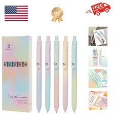 Gel Pens, 5 Pcs 0.7mm Quick Dry Black Ink Pens Fine Point Smooth Writing, Cut...