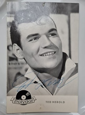 Original Autograph - Ted Herold, Rock and Roll Legend