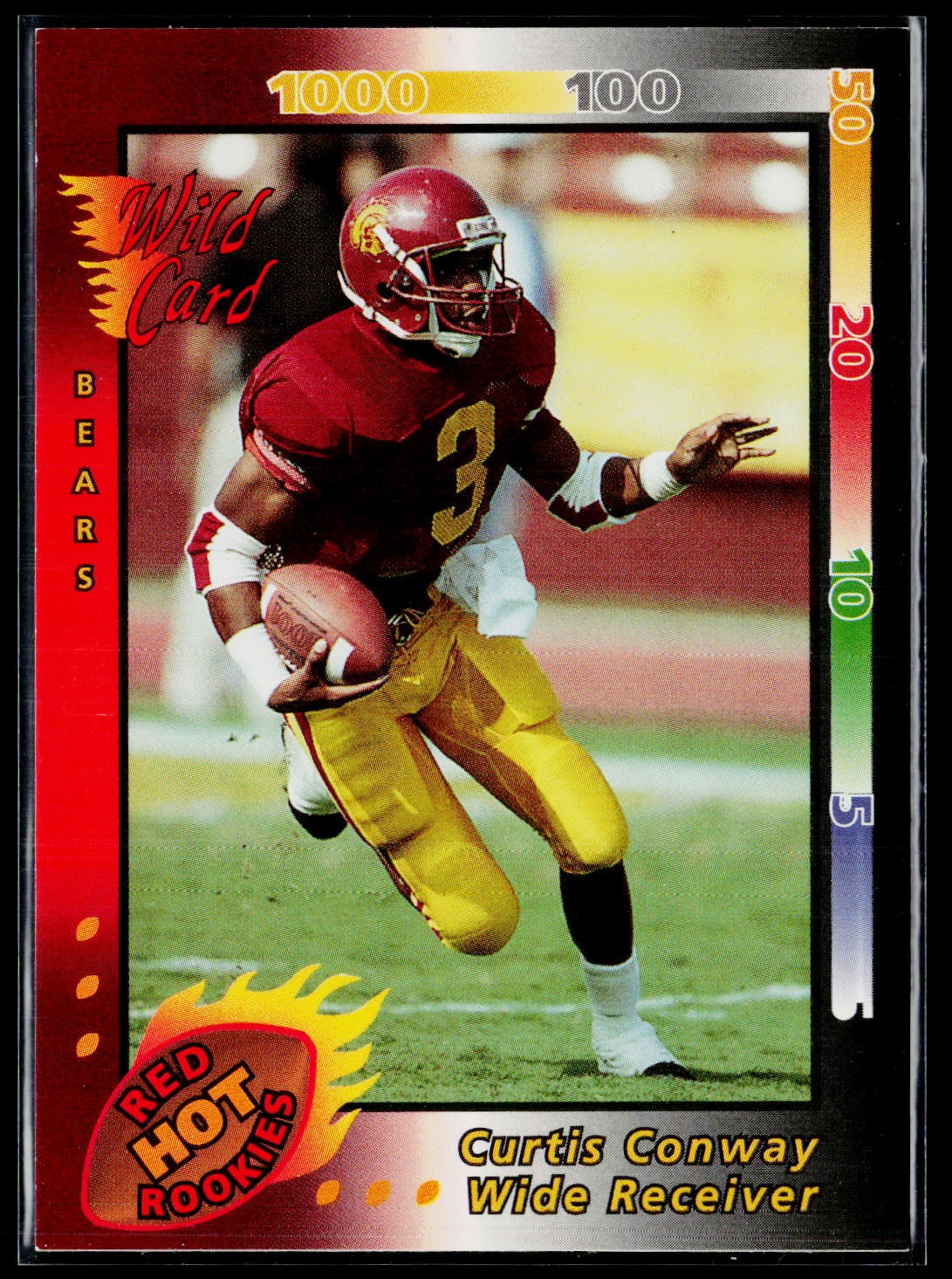 Curtis Conway - 1993 Wild Card Red Hot Rookies #CRHR-51 - Chicago Bears