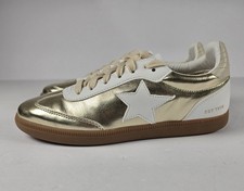 Vintage Havana Tiffany Washed Gold Star Canvas Slip On Sneakers Womens 8 New