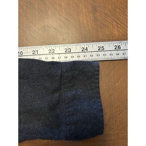 Eddie Bauer homme Eddie's Favorite flanelle coupe classique grand coton gris uni - Photo 12/13