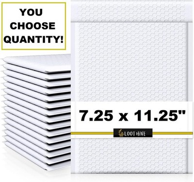 NEW 7.25 x 11.25'' White #1 Padded BUBBLE MAILERS Self-Seal Shipping Envelope dvd