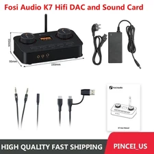 Fosi Audio K7 Hifi DAC and Headphone Amp External Sound Card w/ AK4493SEQ Chip